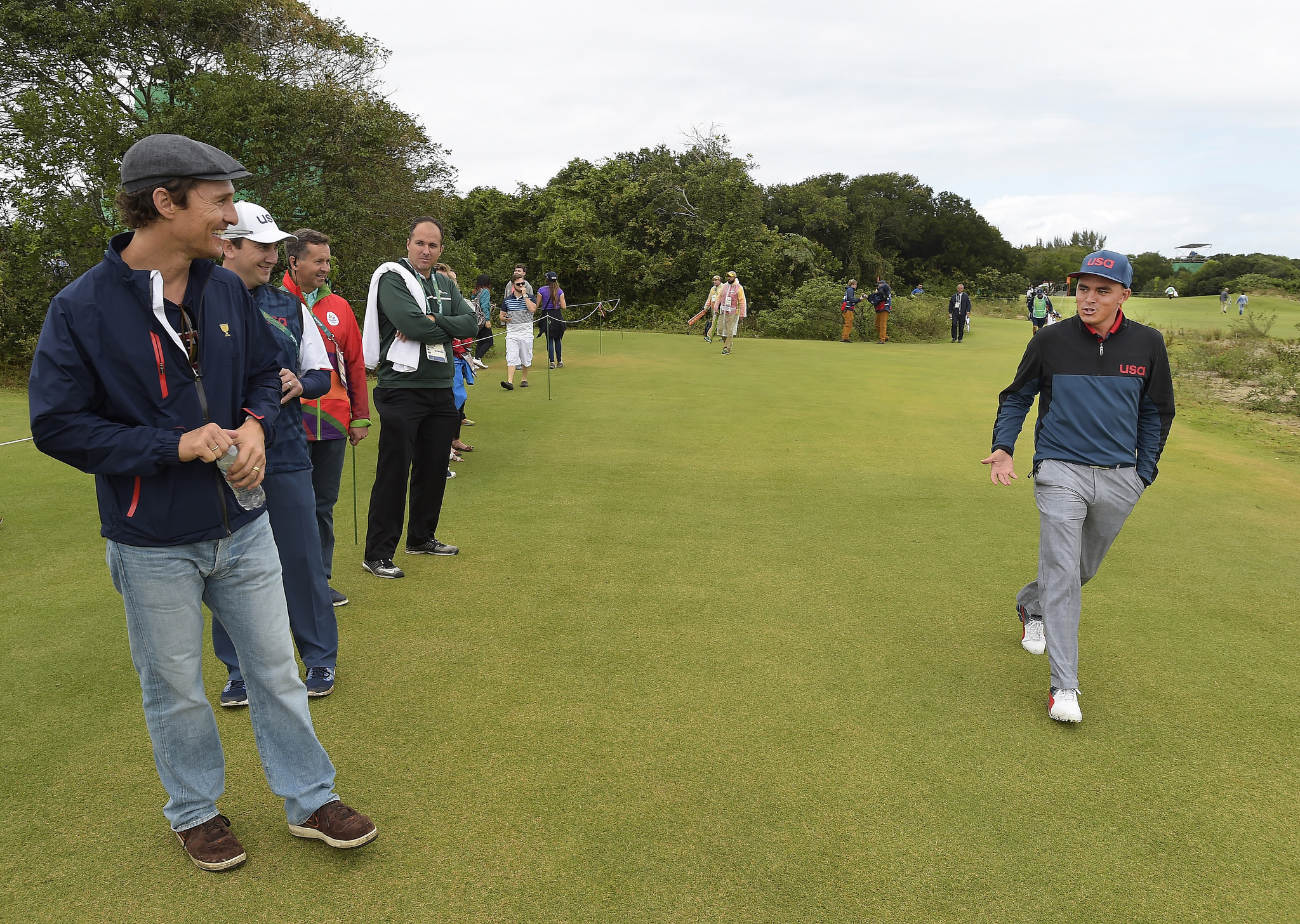 Matthew McConaughey and Rickie Fowler