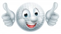 Cartoon Golf Ball Man