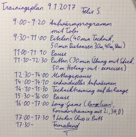 Trainingsplan