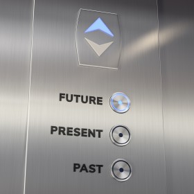 Elevator time machine going to the future