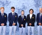 Fabian Lang, Christoph Bleier, Captain Tobias Schmied, Maximilian Steinlechner and Coach/Manager Ulf Wendling Eisenhower Trophy at Le Golf National,