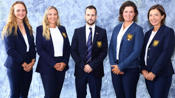 Austria - Anna Neumayer, Isabella Holpfer, Captain Tobias Schmied, Johanna Ebner and Coach/Manager Nicole Gögele