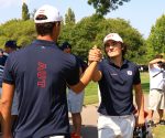 Christoph Bleier of Austria Team Gratulation an Maximilian Steinlechner